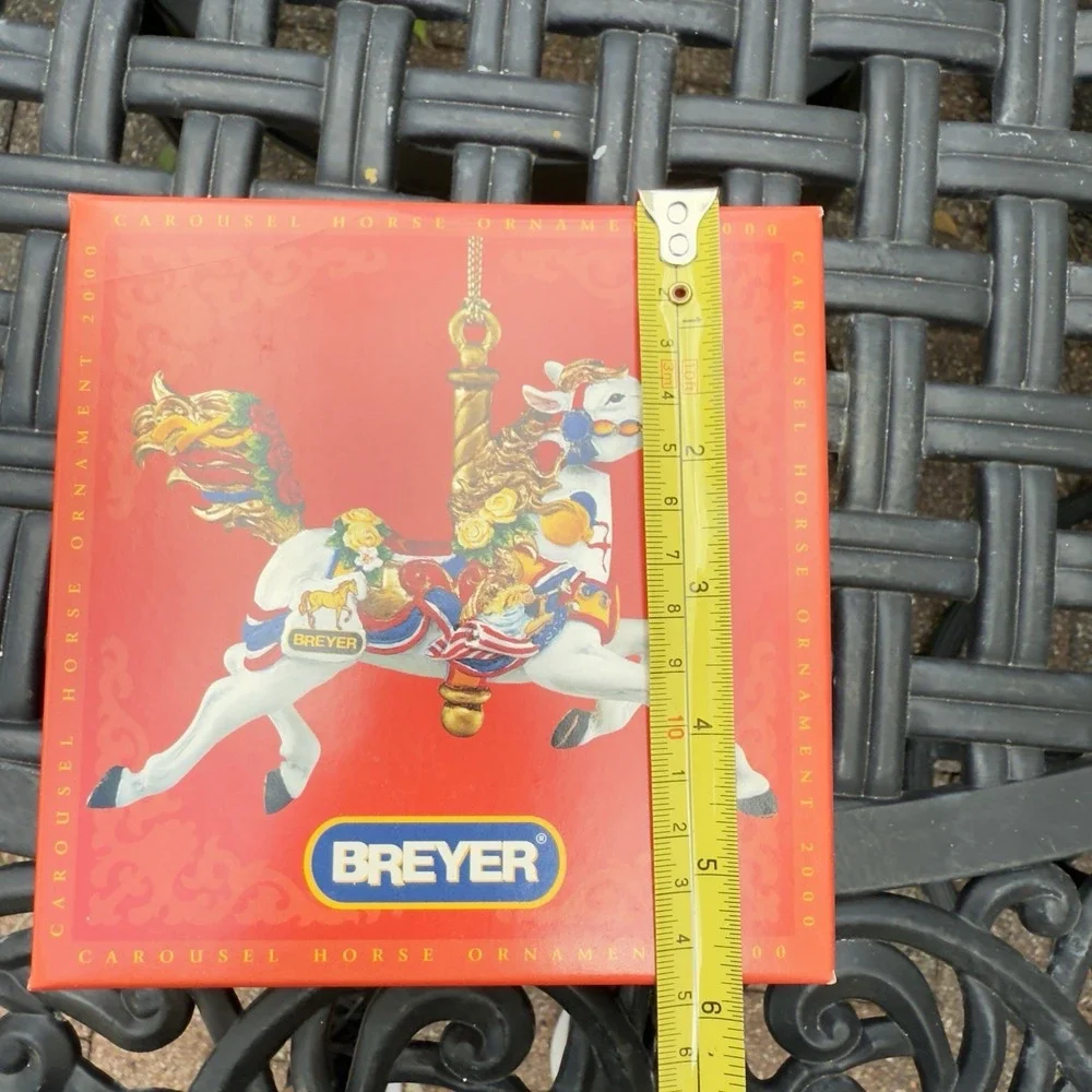 2000‎ Breyer Carousel Horse Ornament 700500 50th Anniversary Golden Christmas